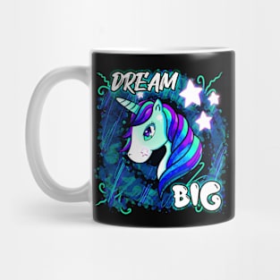 Dream Big - Cute Unicorn Abstract Stars Mug